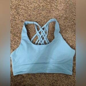 Women's Blue Crisscross Sports Bra